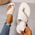 Sandales orthopédiques femme à lanières réglables, blanc