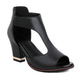 Sandales orthopédiques femme à talon de 7 cm, cinq coloris, noir