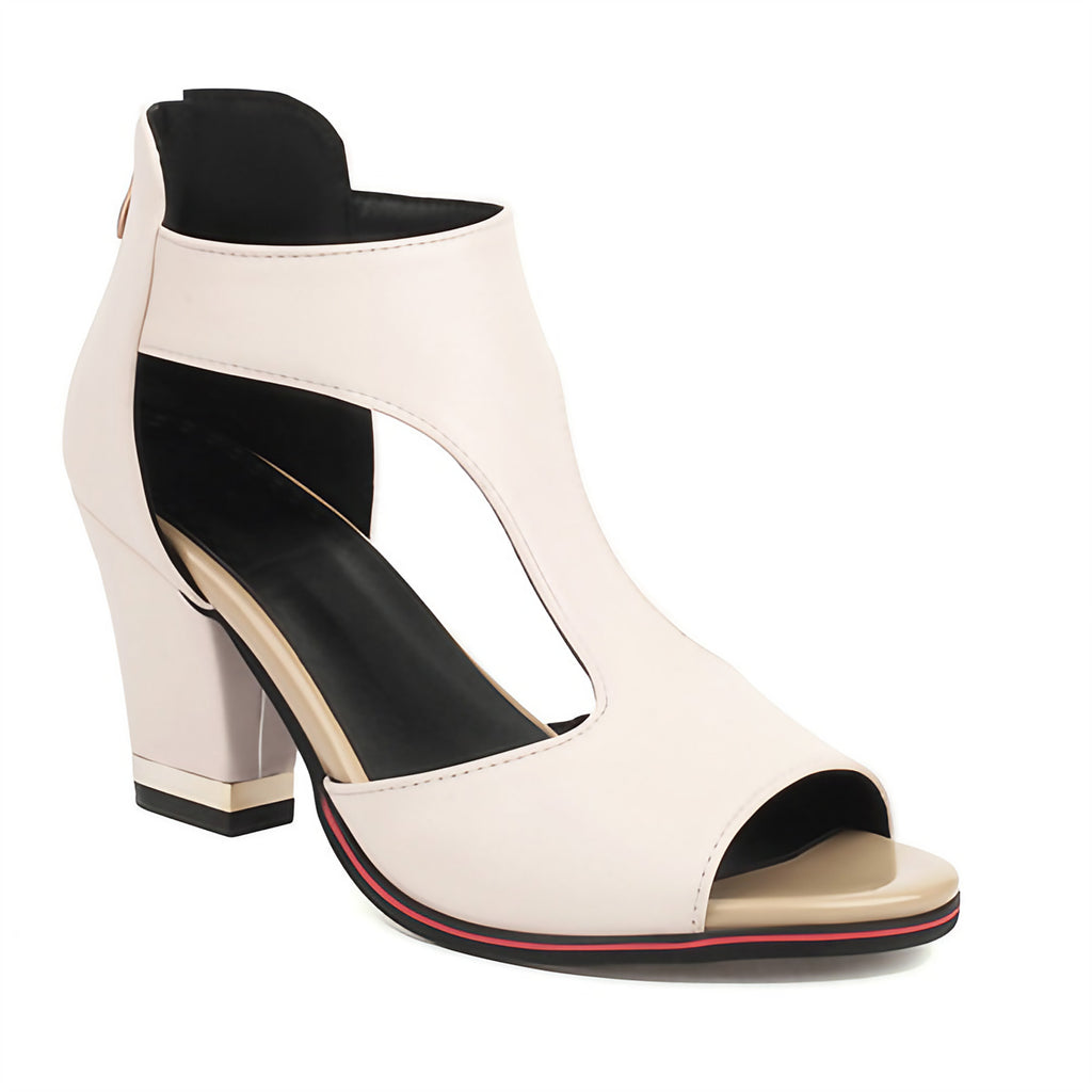 Sandales orthopédiques femme à talon de 7 cm, cinq coloris, beige