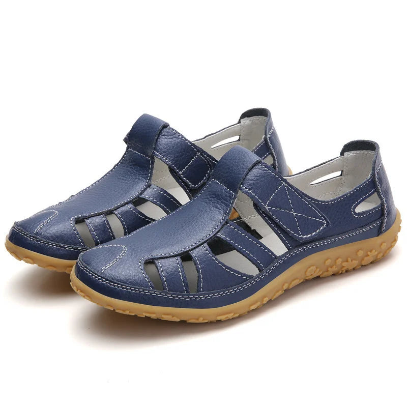 Sandales orthopédiques femme à semelle antidérapante, dix coloris, bleu marine