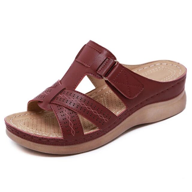 Sandales orthopédiques femme amortissantes et antidérapantes, marron