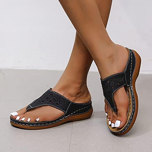 Sandales orthopédiques femme noires à brides réglables, noir