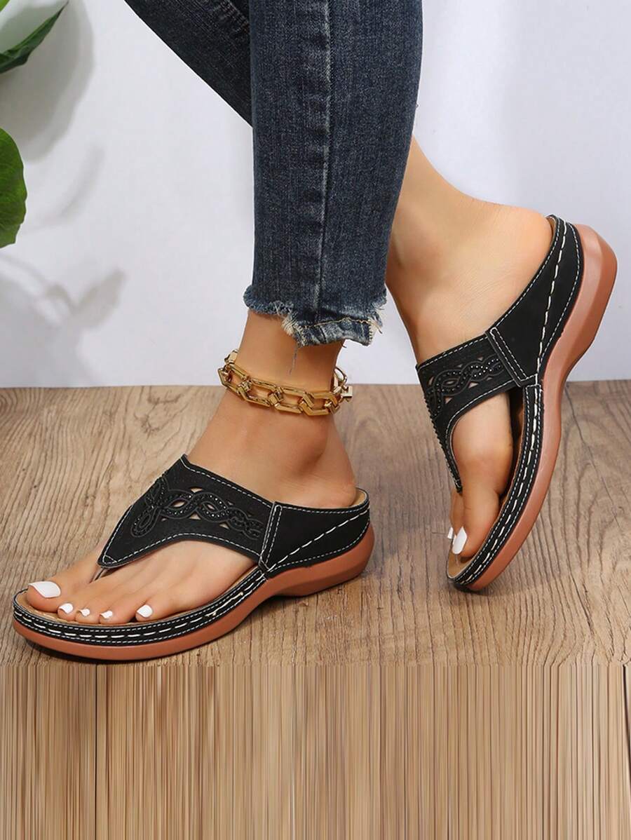 Sandales orthopédiques femme noires à brides réglables