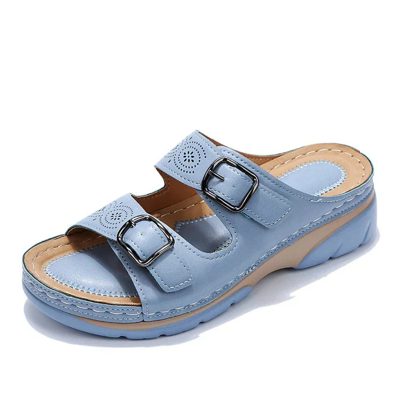 Sandales orthopédiques femme à semelle en gel, quatre coloris