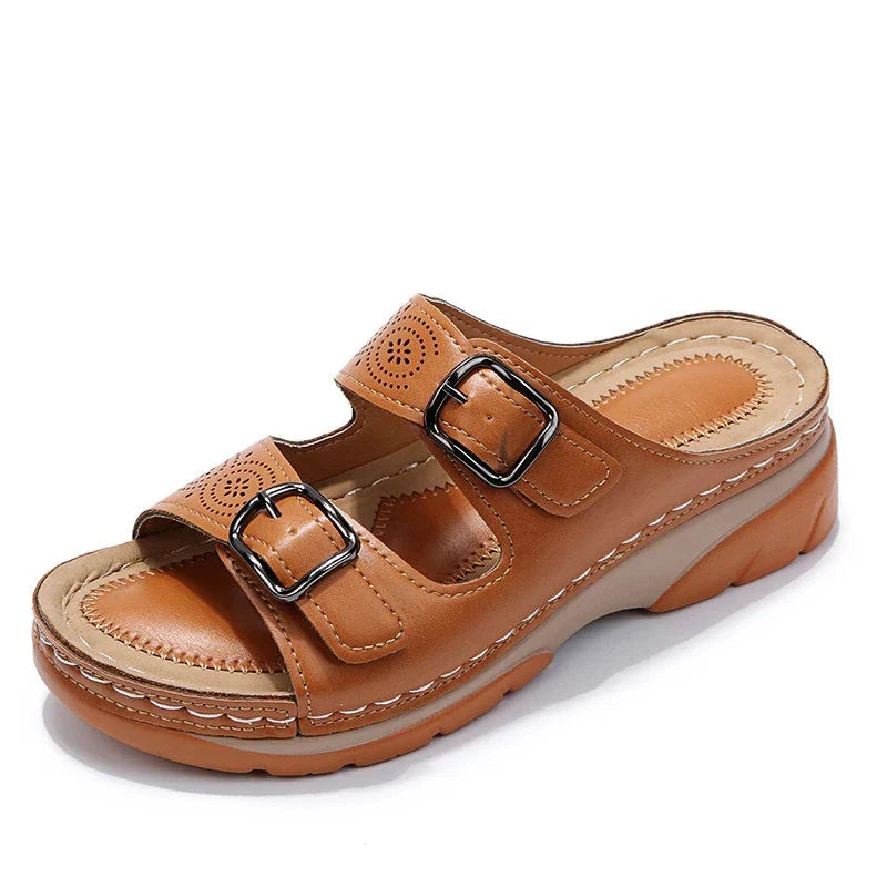 Sandales orthopédiques femme à semelle en gel, quatre coloris