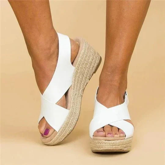 Sandales orthopédiques femme, semelle épaisse et base large
