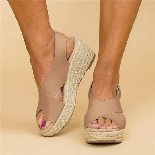Sandales orthopédiques femme, semelle épaisse et base large