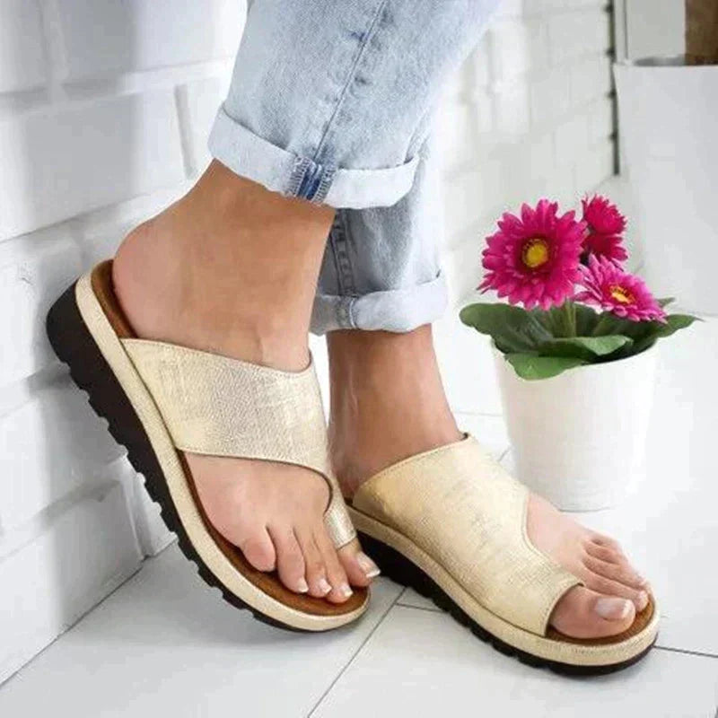 Sandales orthopédiques femme chaussant large, brides réglables