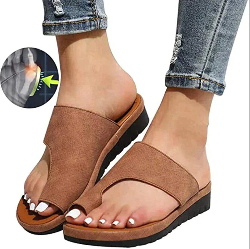 Sandales orthopédiques femme chaussant large, brides réglables