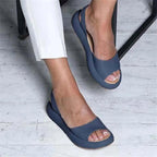 Sandales orthopédiques femme à enfiler, couleurs vives, bleu