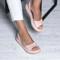 Sandales orthopédiques femme à enfiler, couleurs vives, rose