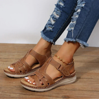 Sandales orthopédiques femme, semelle ergonomique amortie, marron
