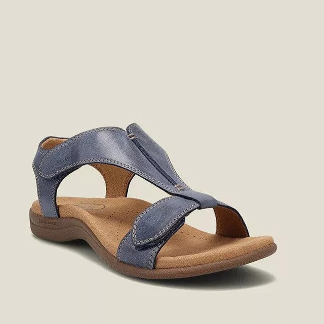 Sandales orthopédiques femme, semelle antidérapante, six coloris, bleu foncé