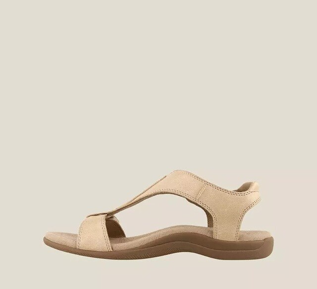 Sandales orthopédiques femme, semelle antidérapante, six coloris, beige
