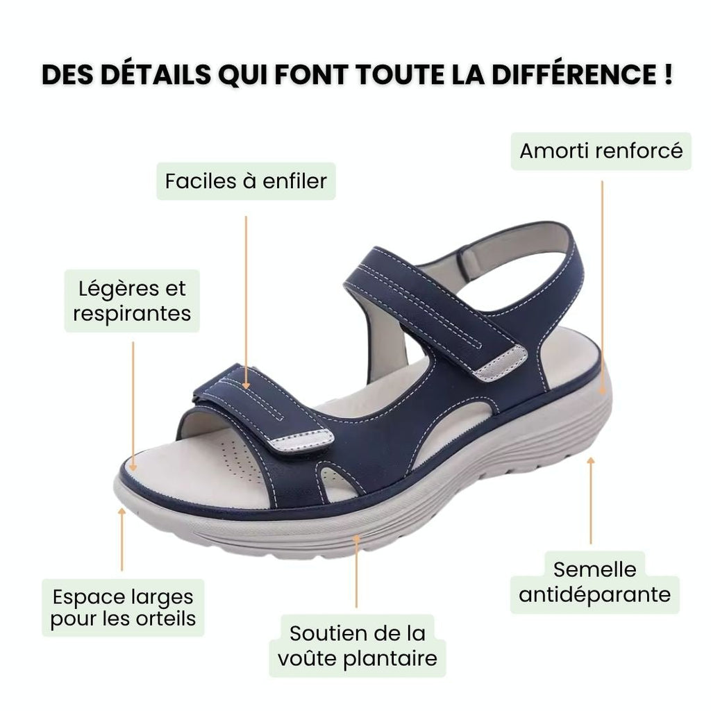 Sandales orthopédiques femme antidérapantes, légères pour l'été