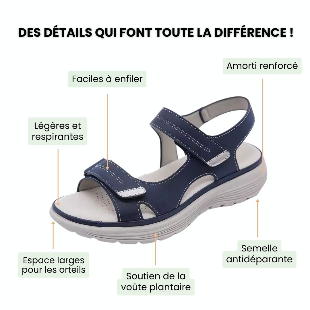 Sandales orthopédiques femme antidérapantes, légères pour l'été