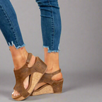 Sandales orthopédiques femme, semelle ergonomique antidérapante, marron foncé