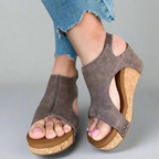Sandales orthopédiques femme, semelle ergonomique antidérapante, café