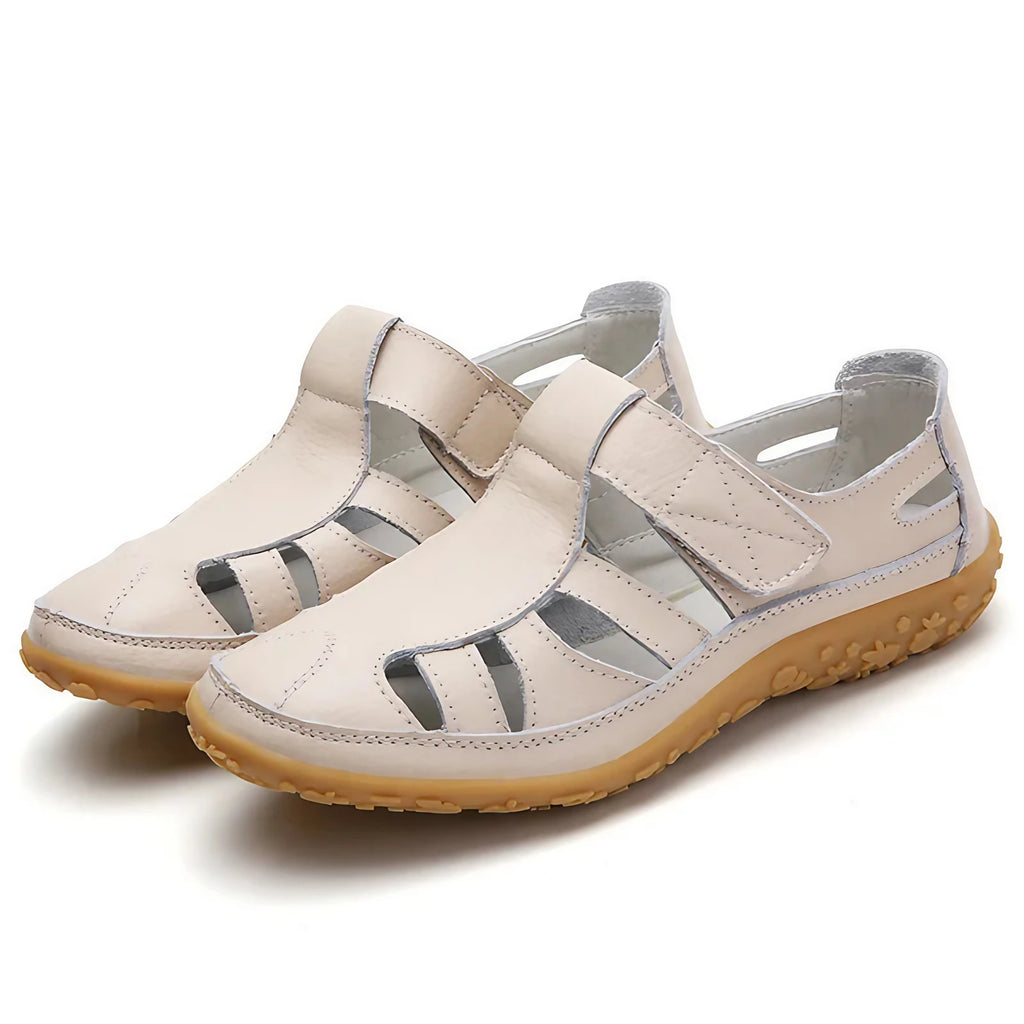 Sandales orthopédiques femme antidérapantes, dix coloris, abricot
