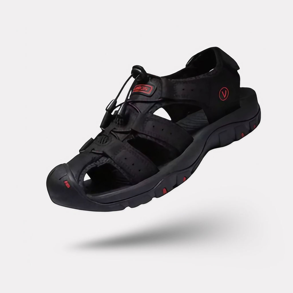 Sandales orthopédiques homme d'été, semelle antidérapante, noir