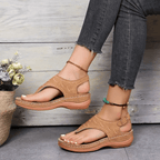 Sandales orthopédiques femme légères, semelle antidérapante, beige
