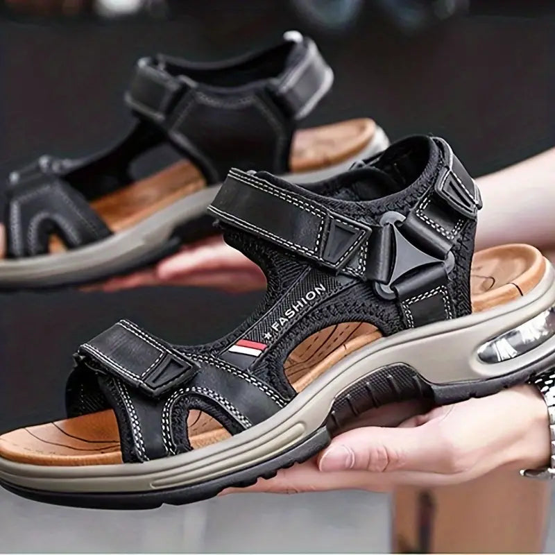 Sandales orthopédiques femme, doublure multicouche, trois coloris, noir