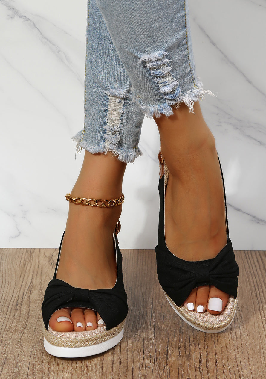 Sandales orthopédiques femme à boucle d'orteil, voûte soutenue, noir