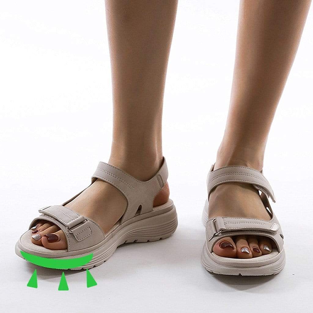 Sandales orthopédiques femme, voûte réglable et tige souple