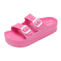 Sandales à plateforme femme, semelle légère et amortie, rose