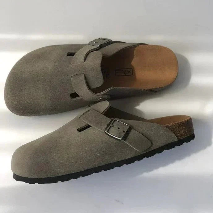 Sandales unisexes à bride réglable, semelle ergonomique, gris foncé