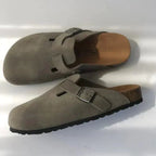 Sandales unisexes à bride réglable, semelle ergonomique, gris foncé
