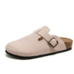 Sandales unisexes à bride réglable, semelle ergonomique, rose et marron