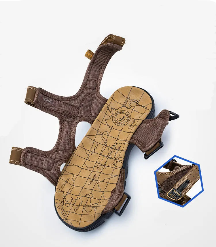 Sandales orthopédiques mixtes à scratch, homme et femme