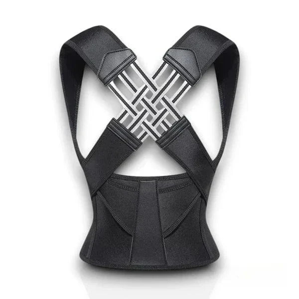 Correcteur de posture adulte à sangles réglables, du XS au L, noir