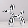Statuette animal en ballon, finition brillante, de 10 à 40 cm, gris clair