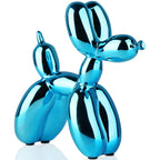 Statuette animal en ballon, finition brillante, de 10 à 40 cm, bleu ciel