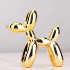 Statuette animal en ballon, finition brillante, de 10 à 40 cm, doré