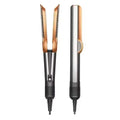 Sèche-cheveux lisseur 2 en 1, 1200 W, plusieurs températures, doré et gris