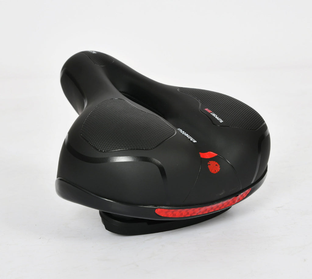 Selle de vélo confort évidée avec suspension et réflecteur