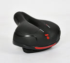 Selle de vélo confort évidée avec suspension et réflecteur
