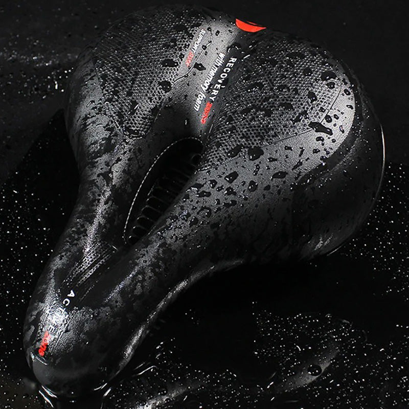 Selle de vélo confort évidée avec suspension et réflecteur