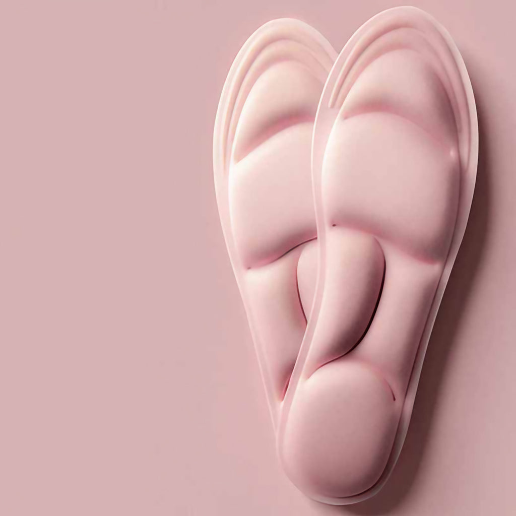 Semelles intérieures 5D à découper, soutien de la voûte plantaire, rose
