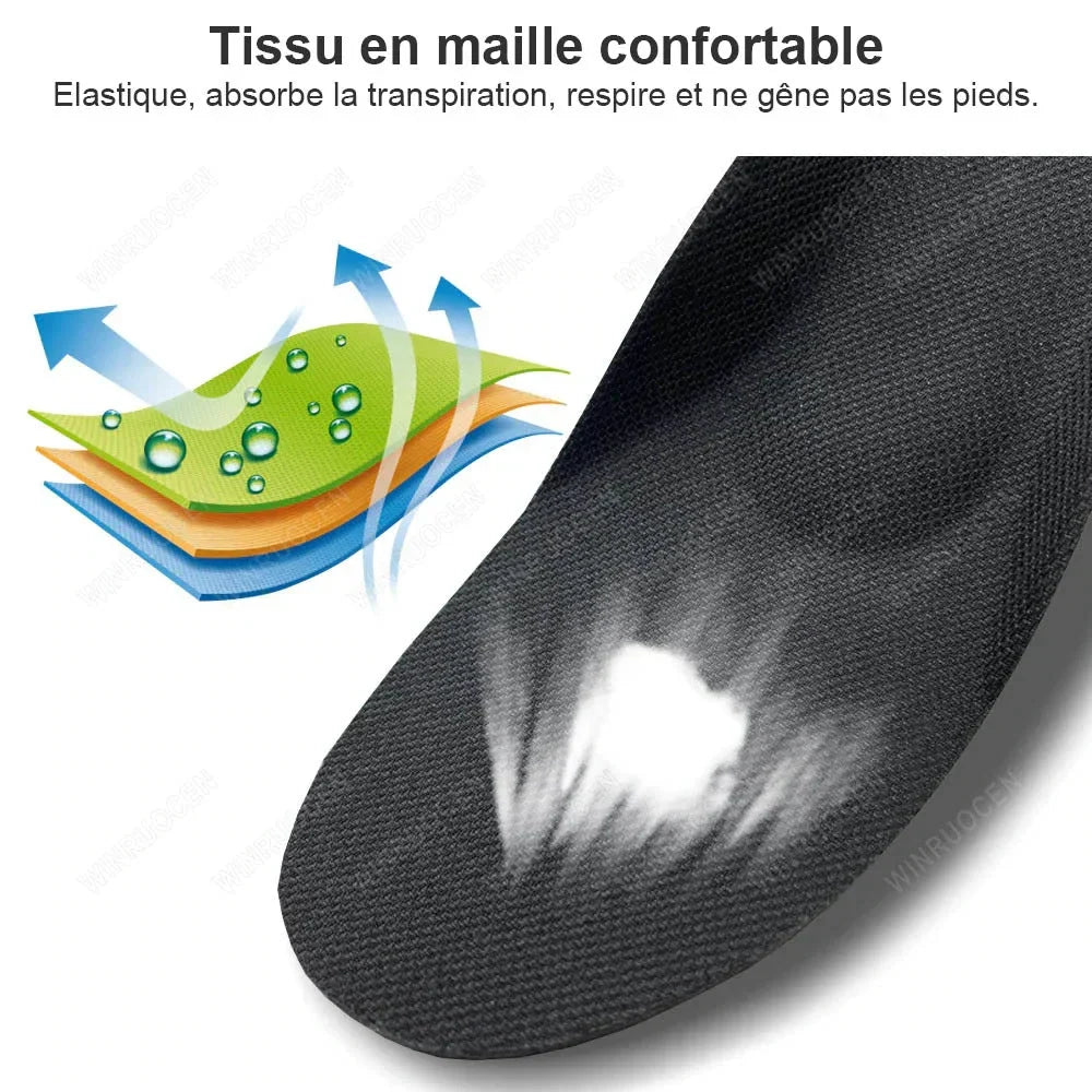Semelles orthopédiques en gel 3D à découper, deux tailles