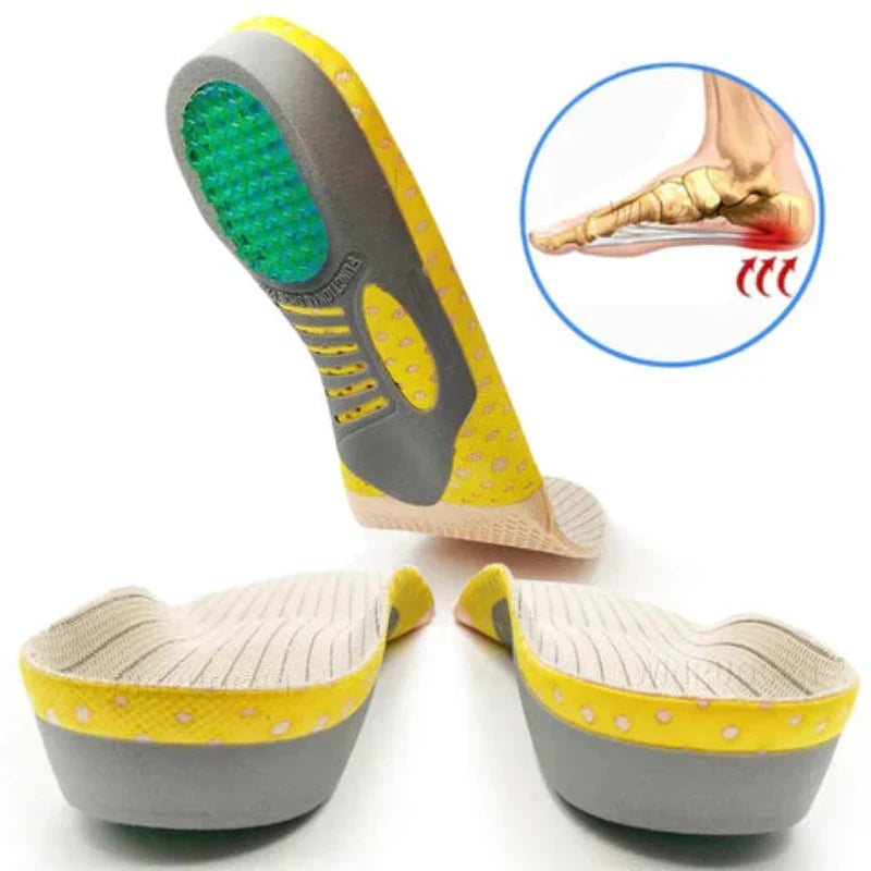 Semelles orthopédiques en gel avec maintien de la voûte