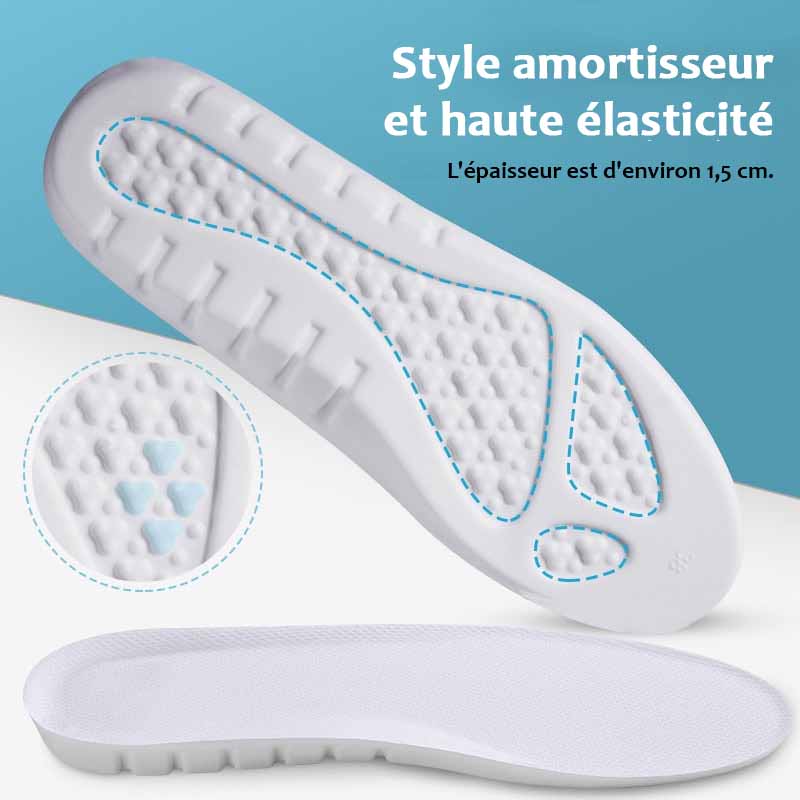 Semelles orthopédiques en mousse, dessus velours, à découper