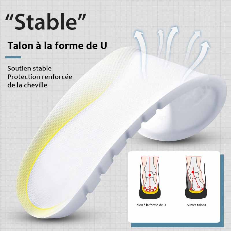 Semelles orthopédiques en mousse, dessus velours, à découper
