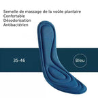 Semelles orthopédiques en mousse à mémoire de forme, découpables, bleu