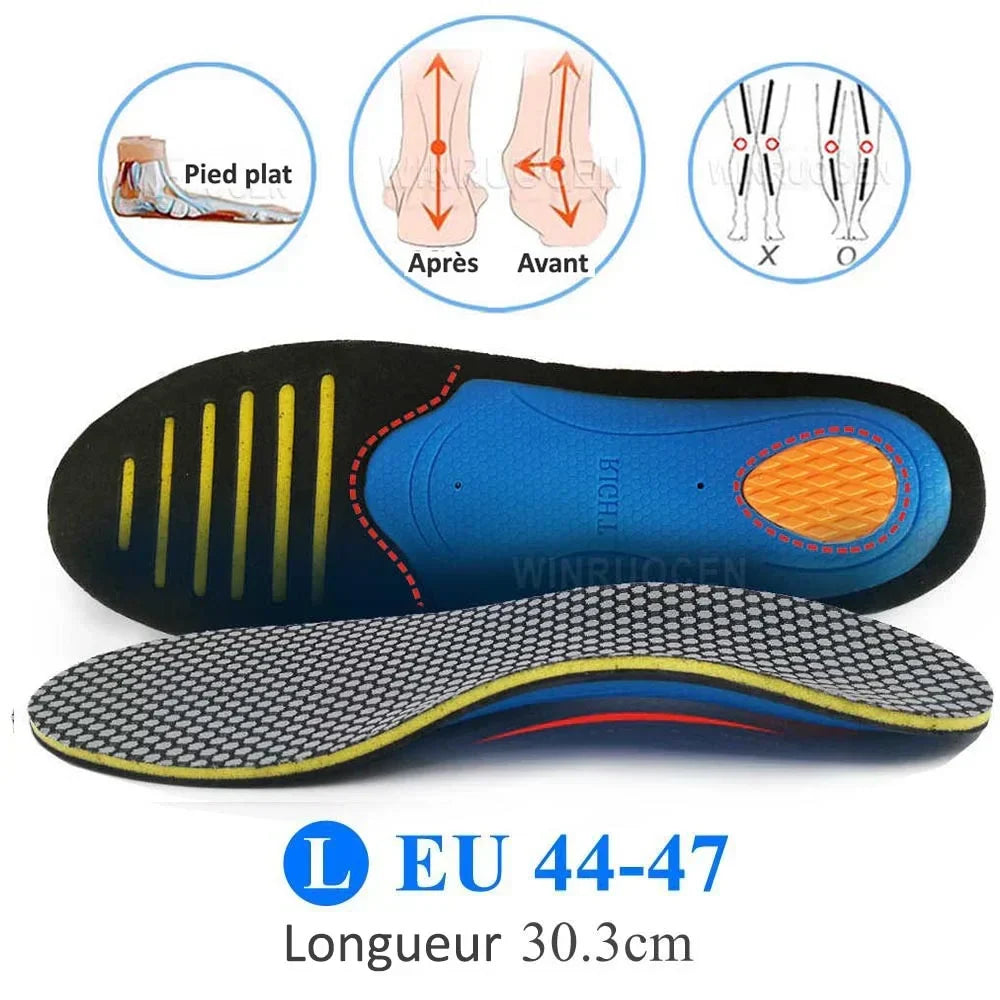 Semelles orthopédiques mixtes à découper, soutien de voûte plantaire