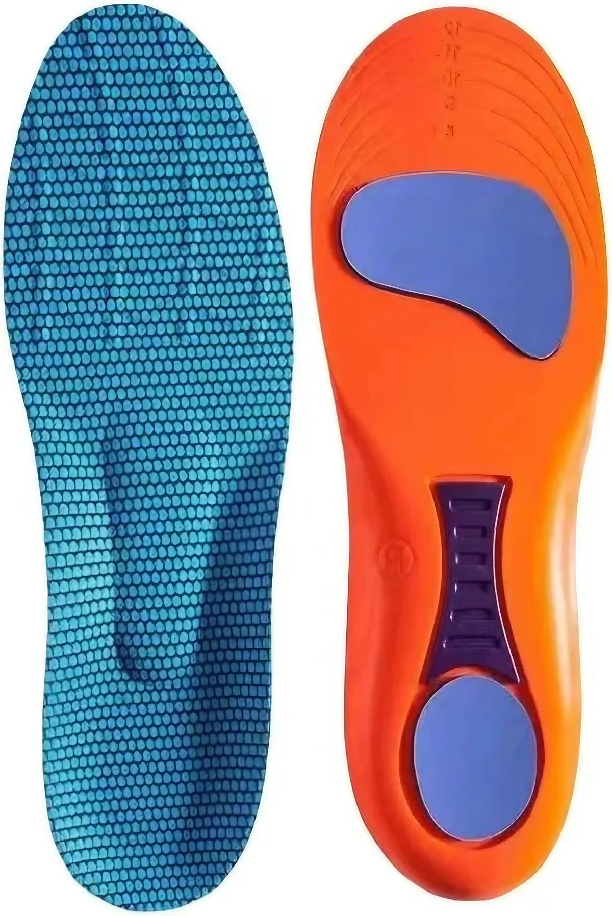 Semelles orthopédiques mixtes en mousse à mémoire, découpables, orange