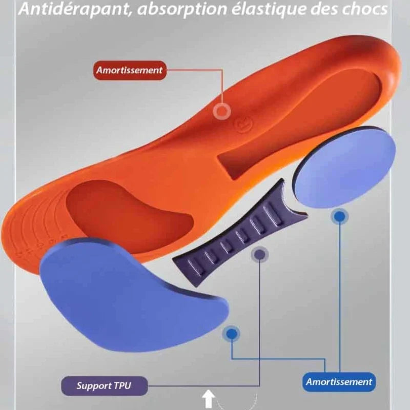 Semelles orthopédiques mixtes en mousse à mémoire, découpables